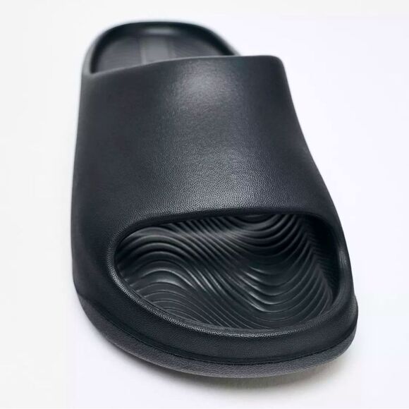 NWOT Zara Flatform Sandals in Black-Size 7.5/38 - Picture 3 of 12